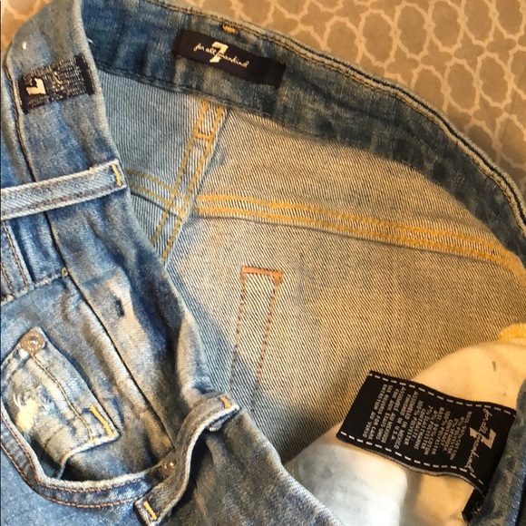 7 For All Mankind distressed skinny With sequin - Picture 4 of 8